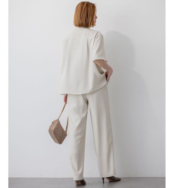 23区「【接触冷感/UVカット/吸水速乾】ストレッチジョーゼット ワイド パンツ」|その他|