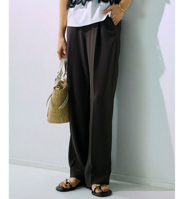 23区「【接触冷感/UVカット/吸水速乾】ストレッチジョーゼット ワイド パンツ」|その他|ﾀﾞｰｸﾌﾞ