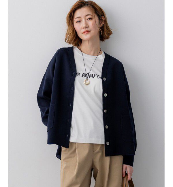 23区「バイカラーダブルフェイス ニット カーディガン」|カーディガン|ﾈｲﾋﾞｰ&times;ｻ