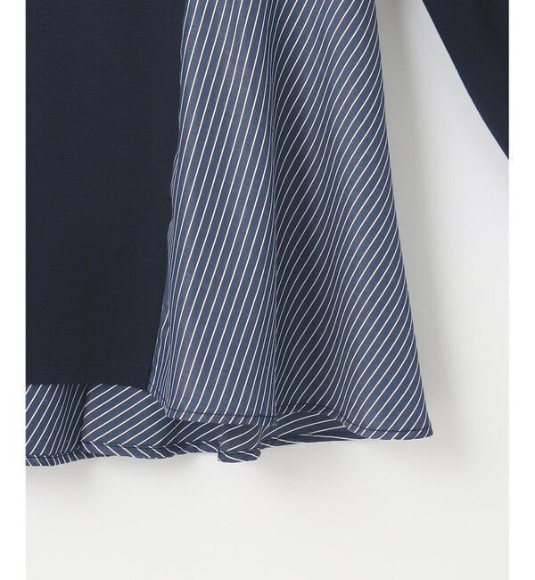 ANY SIS「【洗える】異素材コンビペプラム トップス」|Tシャツ・カットソー|