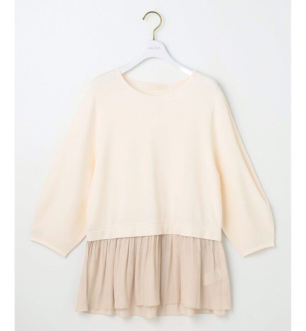 any SiS「【洗える】ファブリックコンビ ニット」|ニット・セーター|