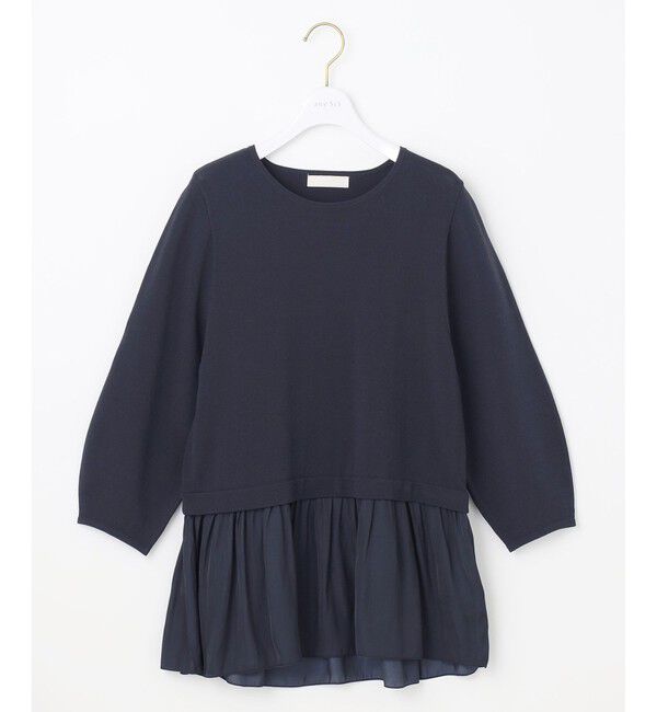 any SiS「【洗える】ファブリックコンビ ニット」|ニット・セーター|