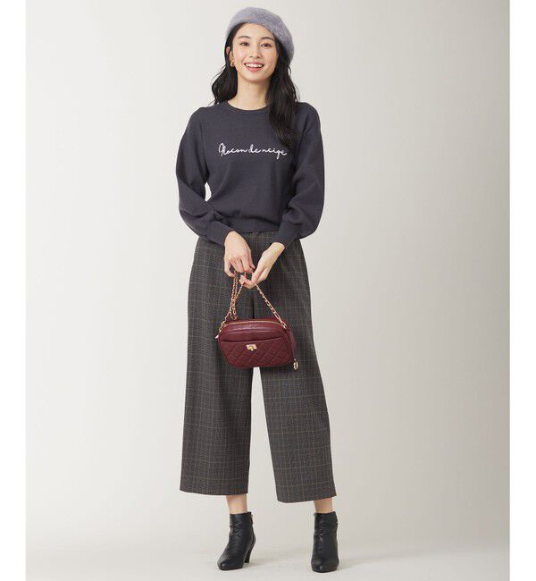 ANY SIS「【洗える】ロゴ刺繍 ニット」|ニット・セーター|