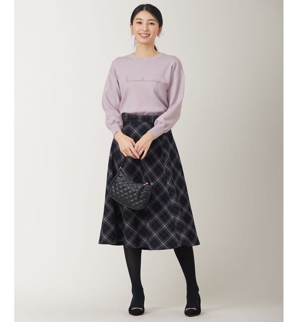 ANY SIS「【洗える】ロゴ刺繍 ニット」|ニット・セーター|