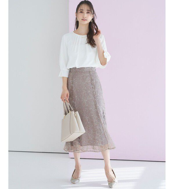 any SiS「【洗える】ラッフルフレアジョーゼット ブラウス」|シャツ・ブラウス|