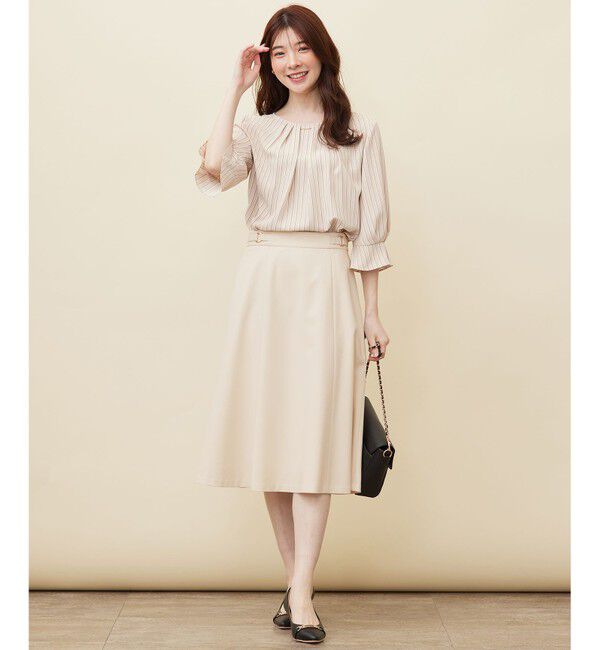 any SiS「【洗える】ラッフルフレアジョーゼット ブラウス」|シャツ・ブラウス|