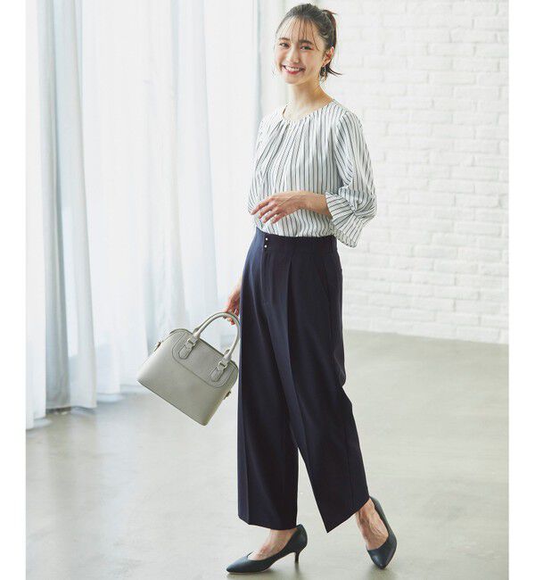 any SiS「【洗える】ラッフルフレアジョーゼット ブラウス」|シャツ・ブラウス|