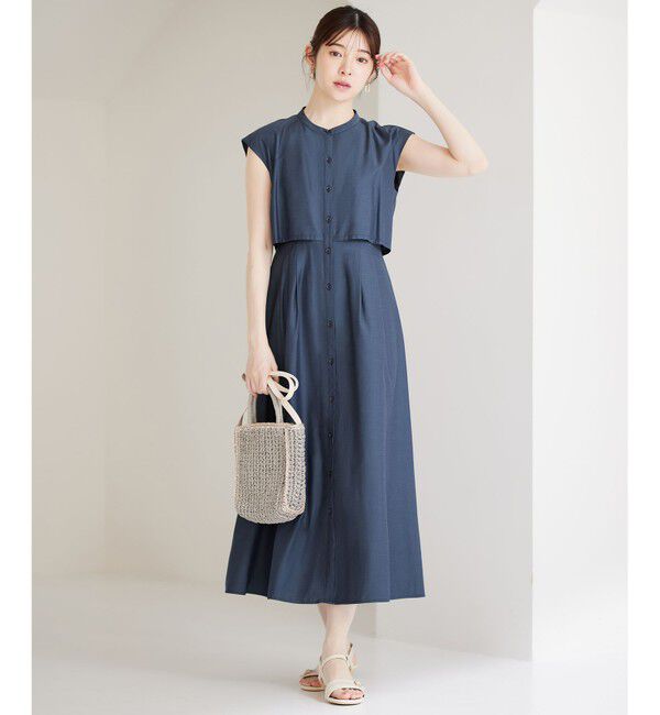 any SiS「【洗える】クロップドシャツ ワンピース」|ワンピース|