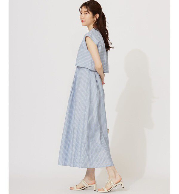 any SiS「【洗える】クロップドシャツ ワンピース」|ワンピース|