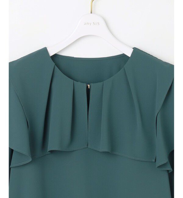 ANY SIS「【洗える】スクエアラッフルカラー ブラウス」|シャツ・ブラウス|