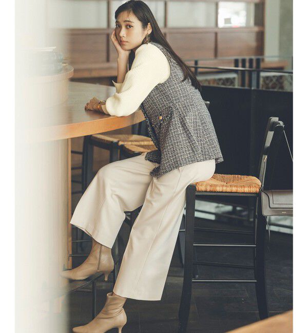 ANY SIS「【CICA加工・選べる9色展開】スリットポイントボトルネック ニット」|ニット・セーター|