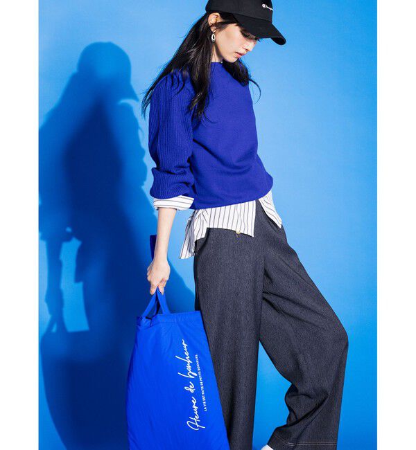 ANY SIS「【CICA加工・選べる9色展開】スリットポイントボトルネック ニット」|ニット・セーター|