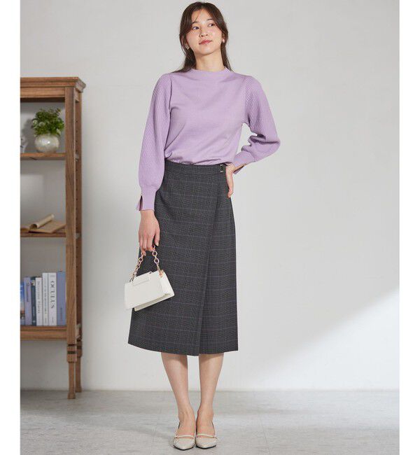 ANY SIS「【CICA加工・選べる9色展開】スリットポイントボトルネック ニット」|ニット・セーター|