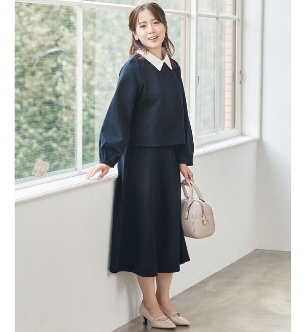 any SiS「【WEB・一部店舗限定】カットジャカード襟付き2WAY セットアップ」|スーツ|