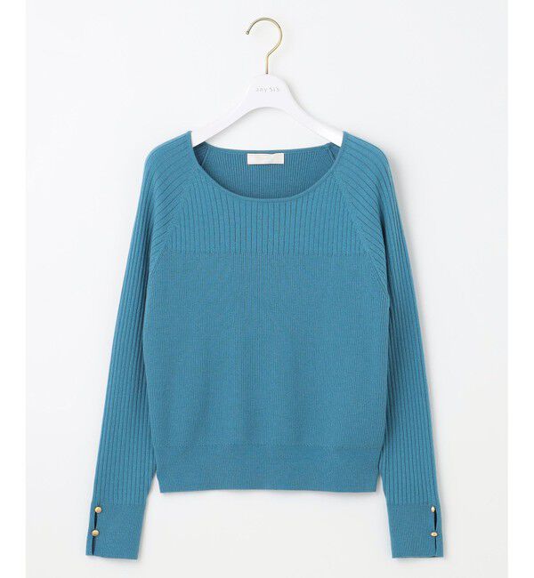 ANY SIS「【ウールブレンドシリーズ】ベースネックリブコンビ ニット」|ニット・セーター|