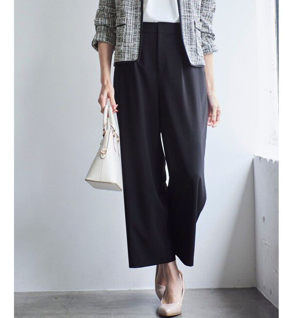 ANY SIS「【セットアップ対応】セレモニーダブルクロス ワイドパンツ」|その他|ブラック