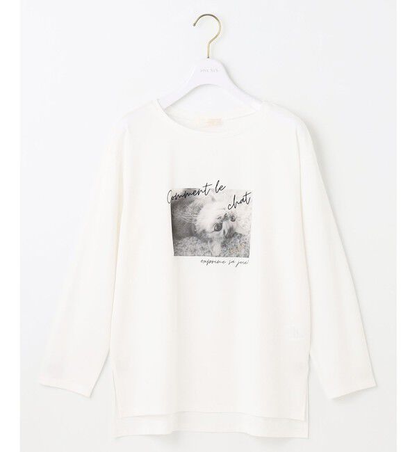 ANY SIS「【貴島明日香さんコラボ】チュールレイニャード猫 Tシャツ」|Tシャツ・カットソー|