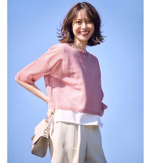 ANY SIS「【洗える】ノースリーブロゴ Tシャツ」|Tシャツ・カットソー|