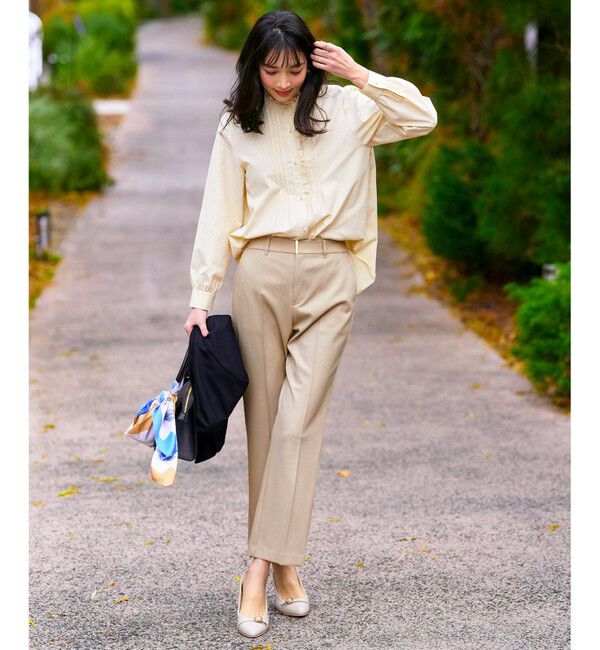 ANY SIS「褒めらレディストレッチ セミフレア テーパードパンツ」|その他|