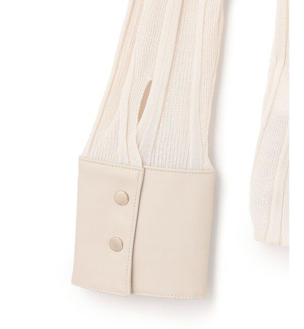 BEIGE,「RACINE / レザーコンビニット」|ニット・セーター|