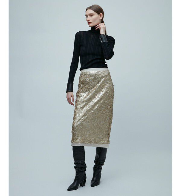 BEIGE,「RACINE / レザーコンビニット」|ニット・セーター|