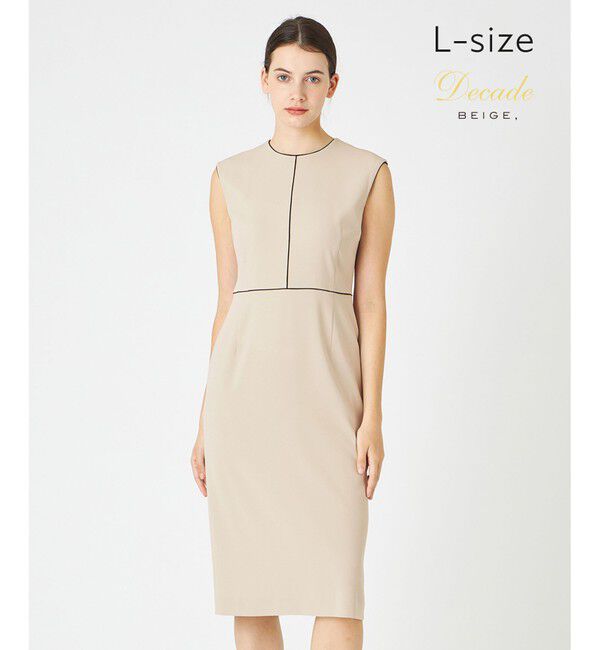 BEIGE,「【L-size】CINDY / クルーネックドレス」|ワンピース|Sand &times; Black