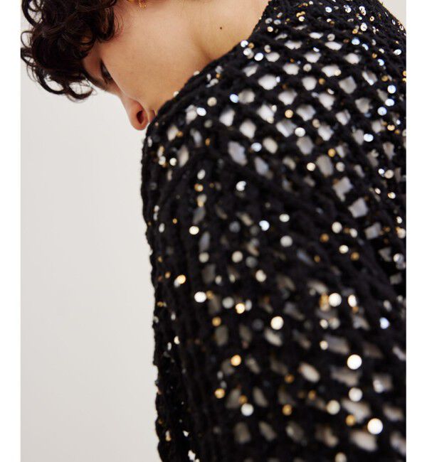 BEIGE,「【洗える】BARQUIER / スパンコールニット」|ニット・セーター|