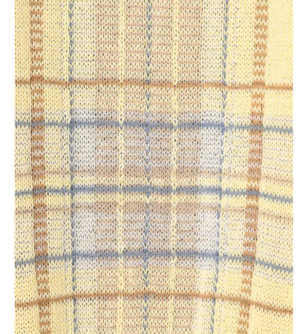  「チェックニットトップ」|ニット・セーター|