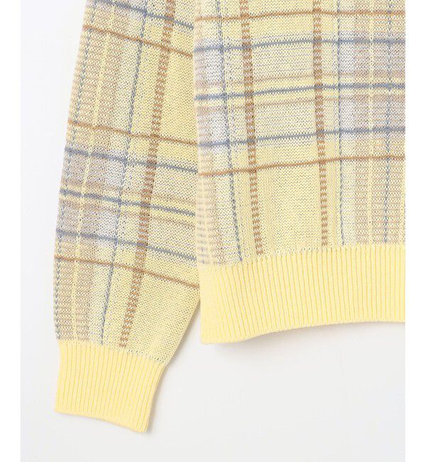  「チェックニットトップ」|ニット・セーター|