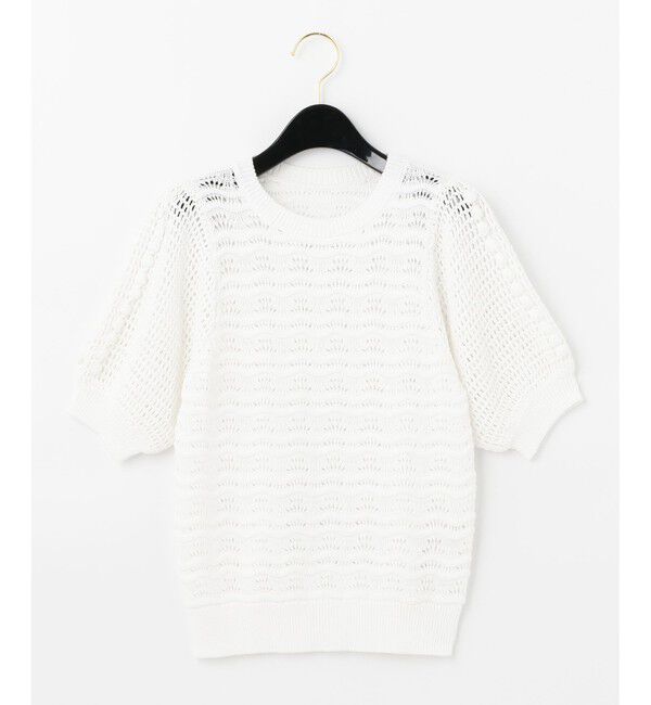 GRACE CONTINENTAL「クロシェスリーブニットトップ」|ニット・セーター|