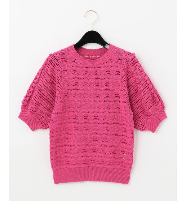 GRACE CONTINENTAL「クロシェスリーブニットトップ」|ニット・セーター|