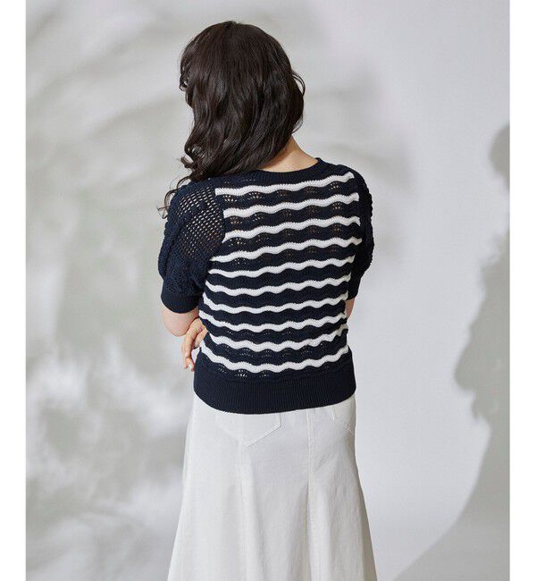 GRACE CONTINENTAL「クロシェスリーブニットトップ」|ニット・セーター|