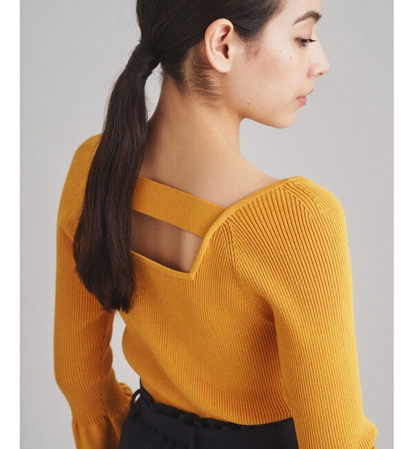  「ベルスリーブニットトップ」|ニット・セーター|