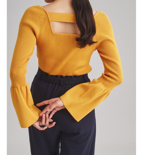  「ベルスリーブニットトップ」|ニット・セーター|