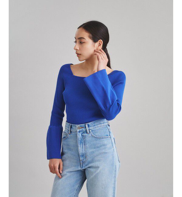  「ベルスリーブニットトップ」|ニット・セーター|