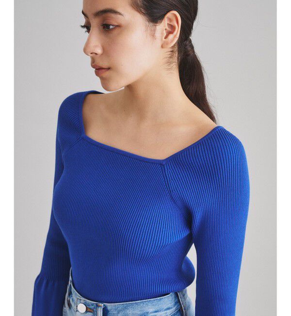  「ベルスリーブニットトップ」|ニット・セーター|