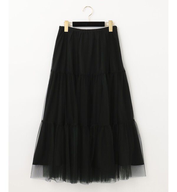 Grace Class「ブラックタフタオーバースカート」|スカート|