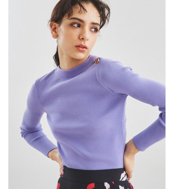  「バックシャンニットトップ」|ニット・セーター|ラベンダー