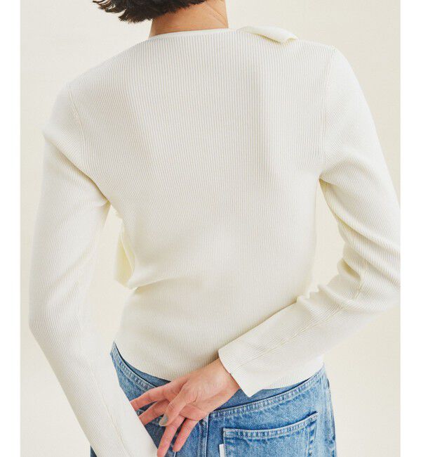  「サイドフリルリブニットトップ」|ニット・セーター|