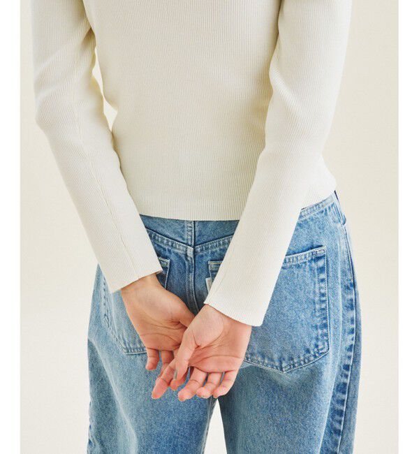  「サイドフリルリブニットトップ」|ニット・セーター|