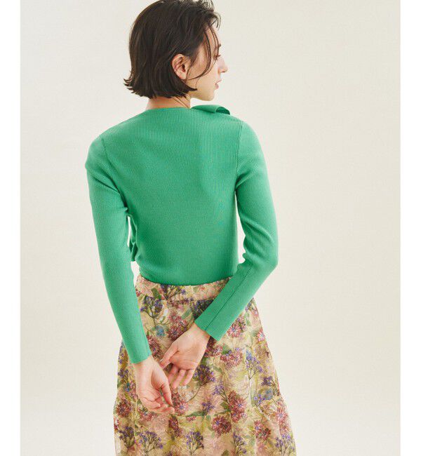  「サイドフリルリブニットトップ」|ニット・セーター|