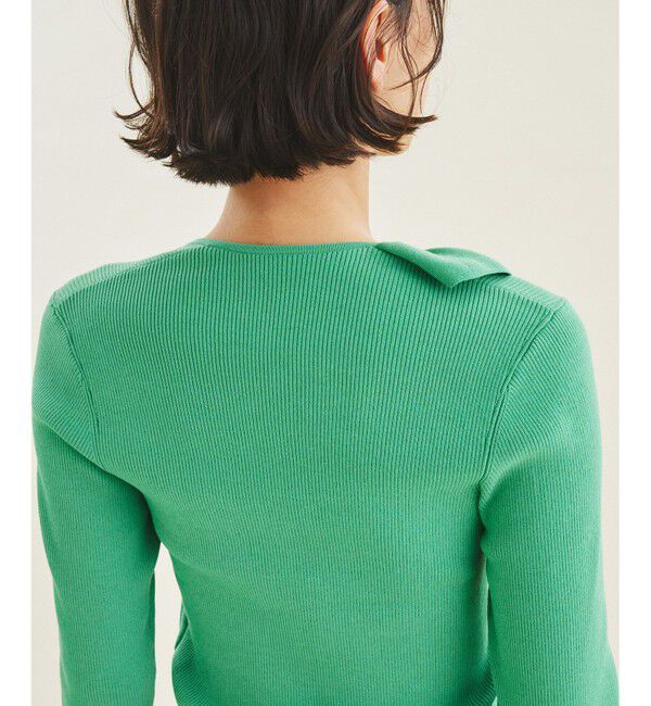  「サイドフリルリブニットトップ」|ニット・セーター|