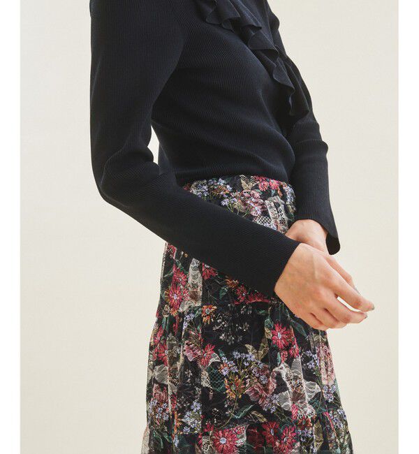  「サイドフリルリブニットトップ」|ニット・セーター|