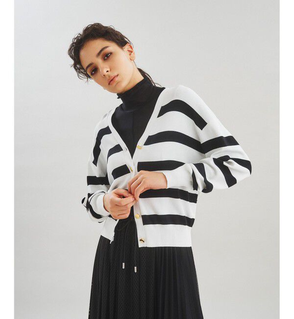 Diagram「ボーダールーズニットカーディガン」|カーディガン|