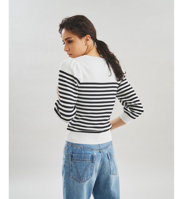 Diagram「ボーダーパフニットトップ」|ニット・セーター|