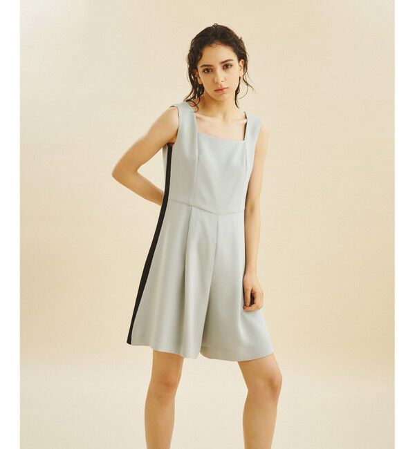 Grace Class「サイドラインショートサロペ」|オールインワン|グリーン