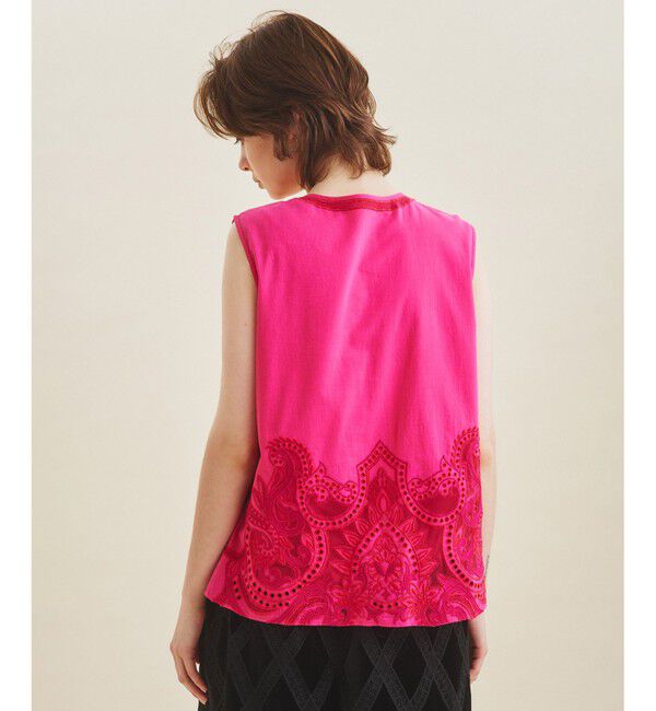 GRACE CONTINENTAL「エスニック刺繍ノースリーブ」|シャツ・ブラウス|