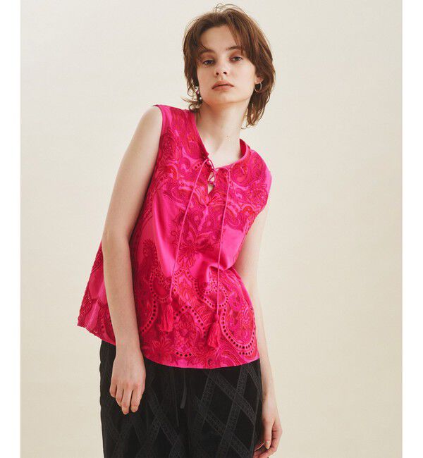 GRACE CONTINENTAL「エスニック刺繍ノースリーブ」|シャツ・ブラウス|