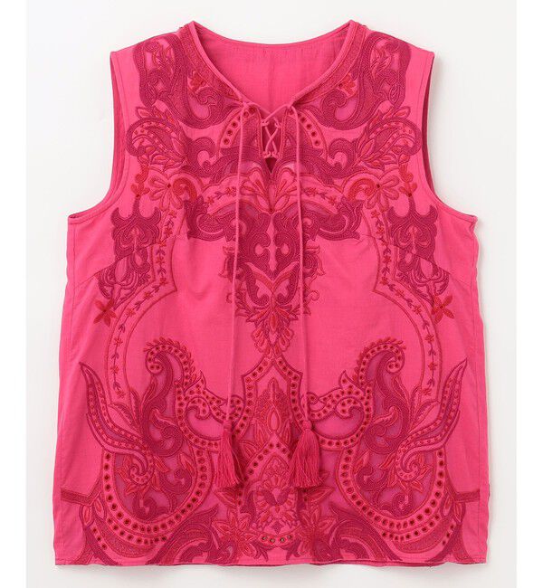 GRACE CONTINENTAL「エスニック刺繍ノースリーブ」|シャツ・ブラウス|