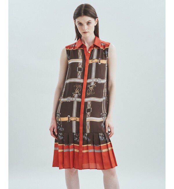  「ベルトモチーフシャツワンピース」|ワンピース|